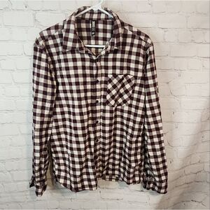 Men's John L Cook "Confederate Flag" longsleeve button-down shirt, size Medium